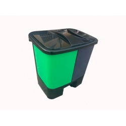 40L分類(lèi)腳踏塑料垃圾桶-都程塑料